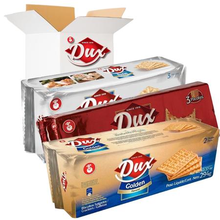 Kit Biscoito Crackers DUX Golden Original Sodas (3 Pct) Imagem de Kit Biscoito Crackers DUX Golden Original Sodas (3 Pct)