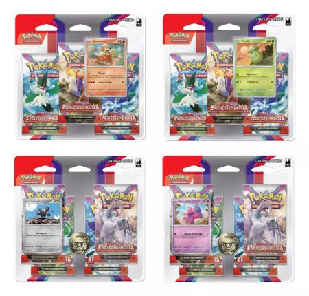 Jogo de Cartas Pokémon - Blister Triplo - EV - Evoluções em Paldea