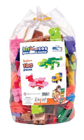 Kit Blocos Infantil Bolsa Com 180 Peças Grandes - Maptoy na Americanas  Empresas