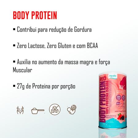 Imagem de Kit Body Protein Equaliv Cacau/Vanilha/Red