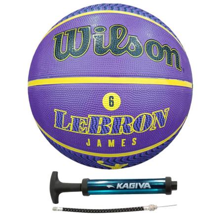 Bola de Basquete Los Angeles Lakers Lebron James 6 Wilson NBA em Promoção