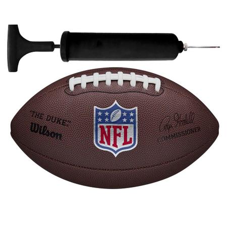 Imagem de Kit Bola Futebol Americano Wilson NFL Duke Pro + Bomba de Ar