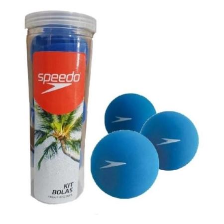 Imagem de Kit Bolas Para Frescobol Kit Com 3 Unidades -Azul - Speedo