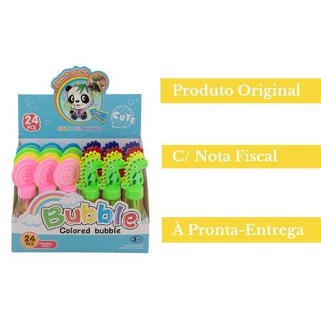 Imagem de Kit Bolinha Bolhas De Sabão C/ 24 Unidades Tubete 14cm P/ Festas Lembrancinha Diversão - Bee Toys