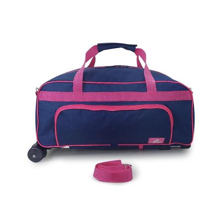 Imagem de Kit Bolsa Mala Média Viagem ul Escuro/Pink