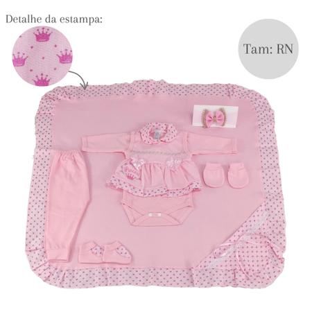 Imagem de Kit bolsa maternidade 3 peças urso rosa + saida maternidade