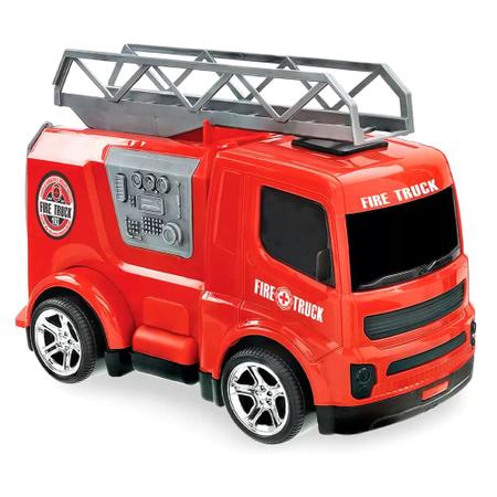 Kit Brinquedo Caminhão Bombeiro Fire Rescue - Chic Outlet