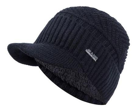 Imagem de Kit Boné Boina Gorro Cachecol Beanie Forrada Lã Inverno