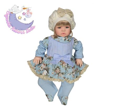 ROUPA Vestido Conjunto para Boneca Tipo Bebê Reborn (BONECA NÃO INCLUSA)