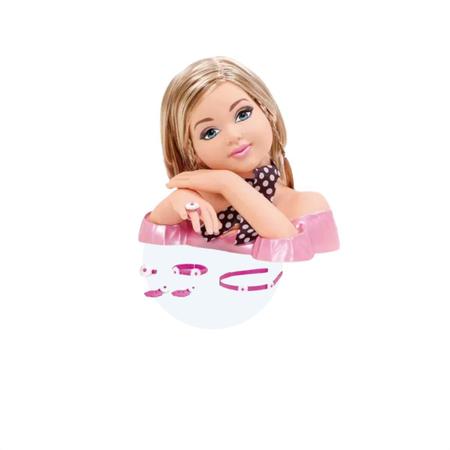 Boneca busto com acessórios sparkle girlz, cabeça para pente e