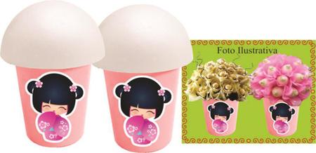 Conjunto de bonecas japonesas kokeshi fofas sem costura com bonecas kawaii  kokeshi fofas