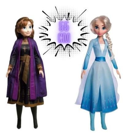 Kit 2 Frozen Boneca Princesa Elsa e Ana Disney