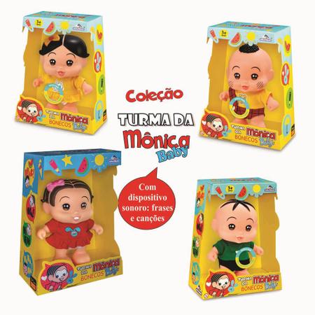 Imagem de Kit Boneca Turma da Monica Baby Monica e Magali Fala Frases - Adijomar Brinquedos