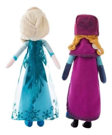 Princesa Anna e Elsa de Pelúcia Bonecas Fofas Almofadas Macias para Bebê  Roxo - Azul - 31Cm-50Cm