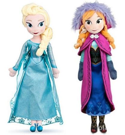 50cm Disney Frozen Elsa E Anna Snow Queen Brinquedos De Pelúcia Recheados  Boneca Princesa Recheada Aniversário Para Crianças