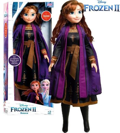 Kit C/ 2 Bonecas Anna E Elsa Frozen Gigante Articulada