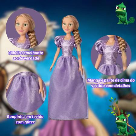 Imagem de Kit Bonecas Princesas Disney Ariel Negra E Rapunzel 55cm Articuladas Grandes Live Action Novabrink