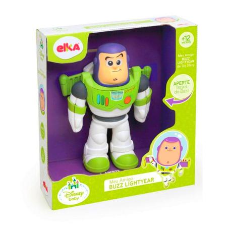 Kit Boneco Buzz Lightyear Infantil Elka + Copo e Garrafa de Foguete Imagem de Kit Boneco Buzz Lightyear Infantil Elka + Copo e Garrafa de Foguete