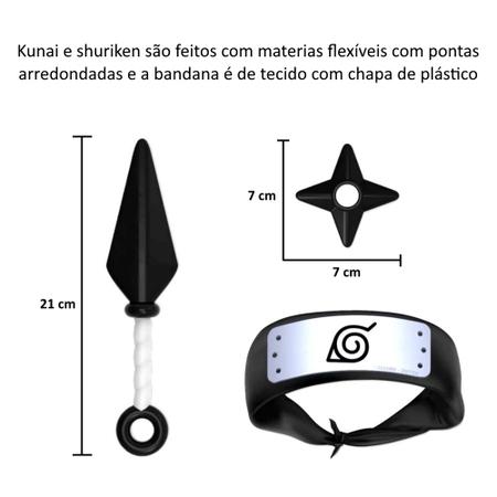 Kit Completo do Naruto / Boneco do Naruto/ Kunai/Shuriken/Bandana