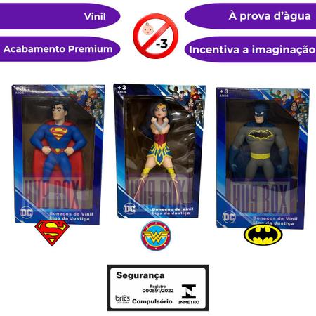 Imagem de Kit Bonecos Liga Da Justiça Batman Superman Mulher Maravilha