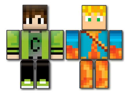 Imagem de Kit Bonecos Minecraft Lopers E Cadres Youtubers 25cm 2un