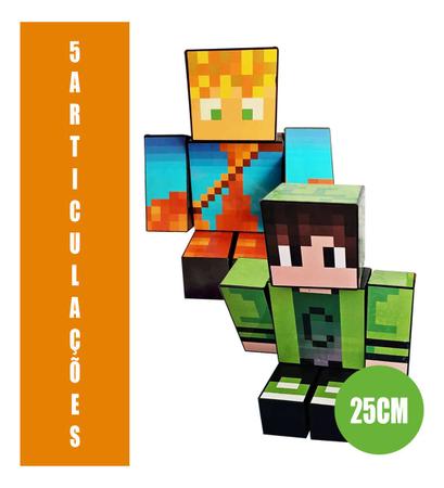 Imagem de Kit Bonecos Minecraft Lopers E Cadres Youtubers 25cm 2un