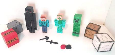 Kit Minecraft Bonecos Articulados Com 12 Pecas - Yes - Boneco Minecraft -  Magazine Luiza