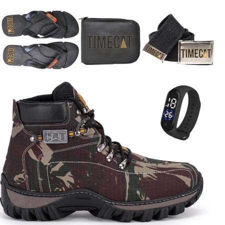 Kit com Bota Adventure + Chinelo + Carteira e Cinto