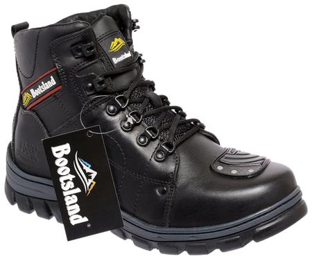 Imagem de Kit Bota Motociclista Bootsland Masculina em Couro Moto Top 