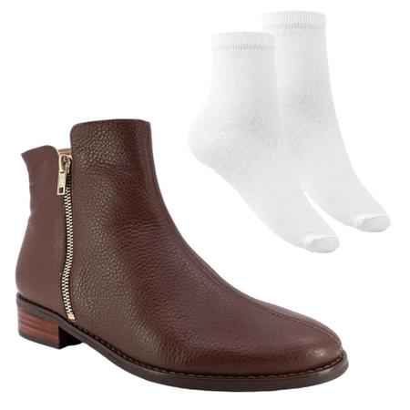 Kit Bota Usaflex Cano Baixo Z per Feminina Meia Bota Feminina