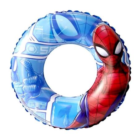 Imagem de Kit Bote Fralda Bebês e Boia Circular até 30kg Homem Aranha