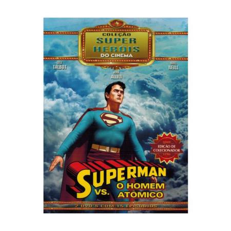 Imagem de Kit box slim superman coleção super heróis do cinema - boneco superman nano metalfigs dc 52