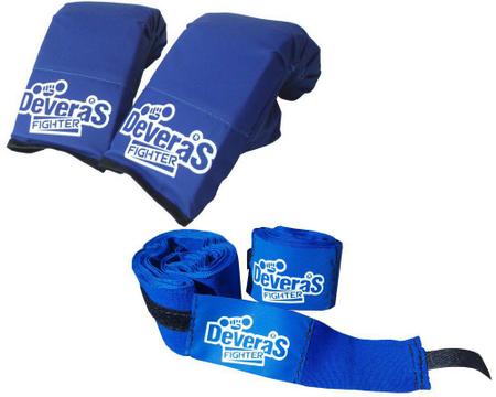 Imagem de Kit boxe infantil com luva para boxe infantil - luva bate saco - e bandagem para luta muay thai ou boxe