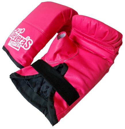 Imagem de Kit Boxe Saco de Pancada Cheio Profissional 70 cm + Par de Luvas Bate Saco Rosa Luvas de Boxe Rosa
