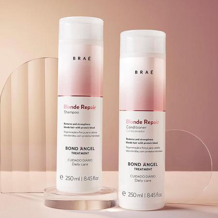 Imagem de Kit Braé Blond Repair Shampoo Condicionador e Divine Máscara de Queratina Liquida (3 produtos)