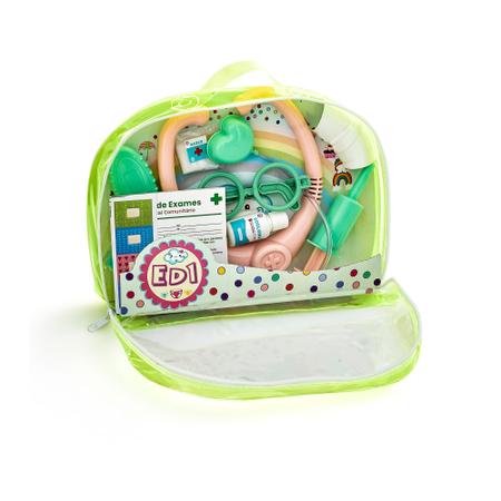 Imagem de Kit Brincando de Doutor Acessórios Médicos brinquedo 1005 Infantil Bolsa Maleta Doutora ED1 Brinquedos