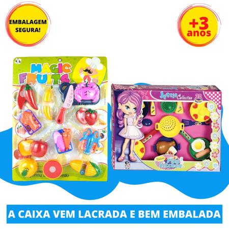 Comidinha De Brinquedo De Cortar Frutas Jogo Pop It 12pcs