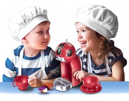 Imagem de kit brinquedo de cozinha cafeteira infantil master chef