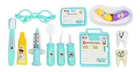 Kit Brinquedo Dentista Infantil Com Acessórios - DM TOYS Imagem de Kit Brinquedo Dentista Infantil Com Acessórios