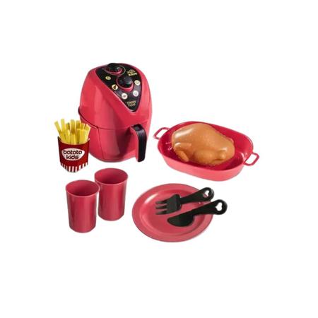 Imagem de kit Brinquedo Litlle + Air fryer + cafeteira chef kids