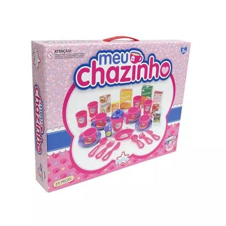 Kit Chazinho Infantil Brinquedo Jogo De Chá Princesa 20 Pçs