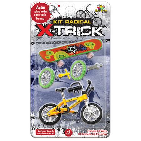 Skate Dedo 3un Mini Brinquedo Radical Com Bicicleta Kit Top