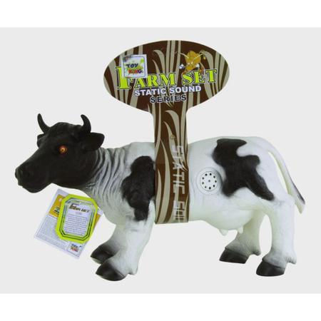 Imagem de Kit Brinquedos Animais Da Fazenda Cavalo E Vaca De Borracha Com Som.