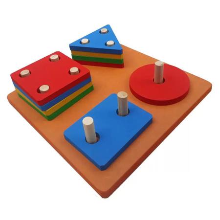 Kit 4 Brinquedos Educativos Pedagógicos De Madeira 2 Anos - Frete Gratis -  MX