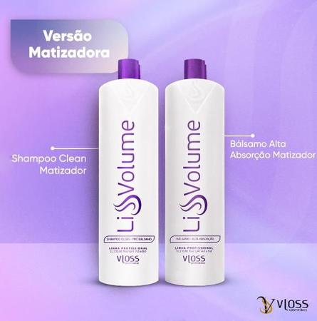 Imagem de Kit BTX V'Toxx Selagem Natural Redutor de Volume Vloss + Shampoo Limpeza Liss Volume