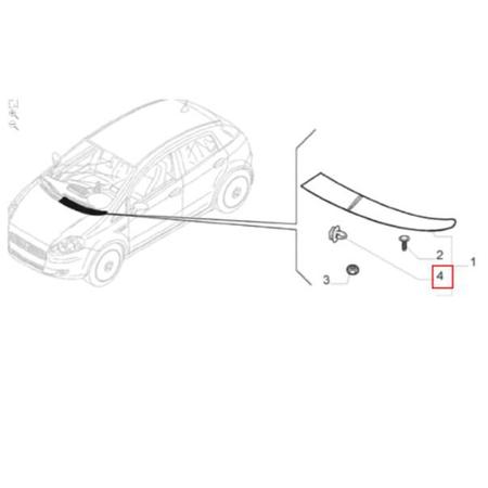 Imagem de Kit Bucha Acabamento Churrasqueira Fiat Punto 2008 2017