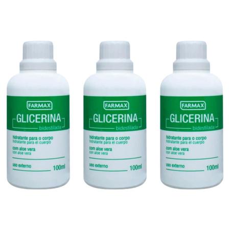 Glicerina bidestilada com 100ml - Farmax