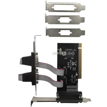 Imagem de KIT c/ 03 Placa Pci 2 Seriais 1 Paralela C/ Low Profile FEAS