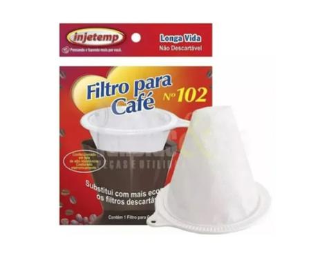 Imagem de Kit C/10 Filtro Para Café Longa Vida Permanente 102