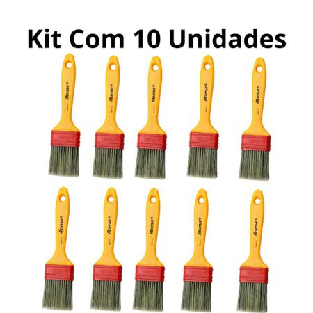 Imagem de Kit C/ 10 Pinceis Trincha Roma Gold 317 1"